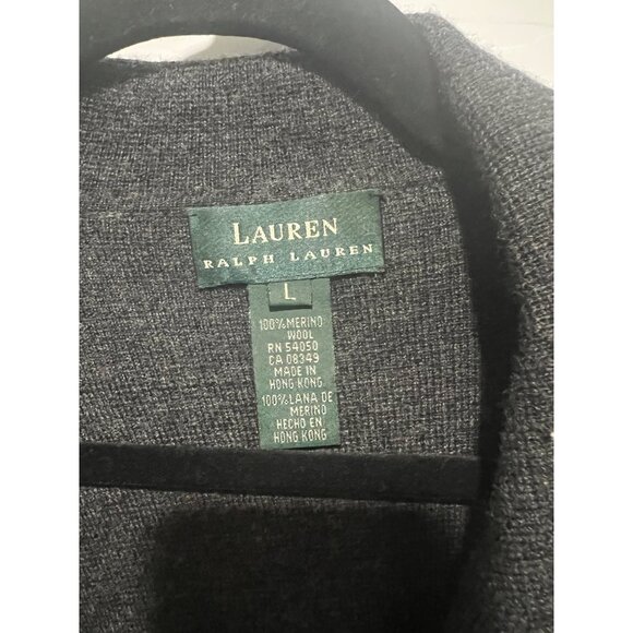 Ralph Lauren Black Merino Wool Double Breasted Crest Crown Logo Button Blazer - - Picture 2 of 5